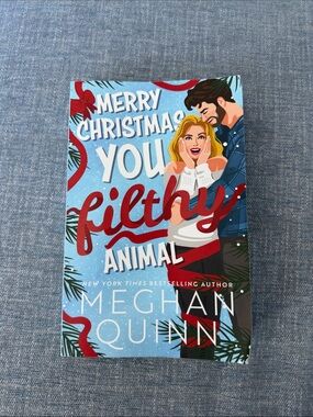 Merry Christmas You Filthy Animal by Meghan Quinn - Blue & Red Romance Book